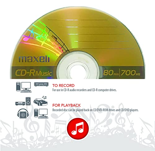 Maxell 80-Minute Music CD-Rs (625133)