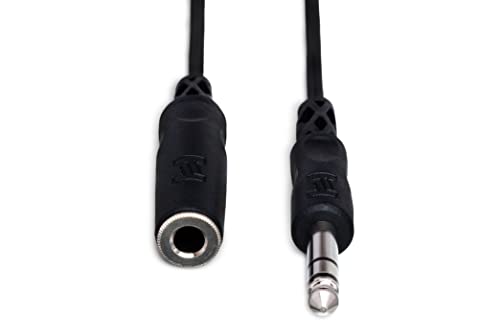 Hosa HPE-325C 1/4" TRS to 1/4" TRS Coiled Headphone Extension Cable, 25 feet