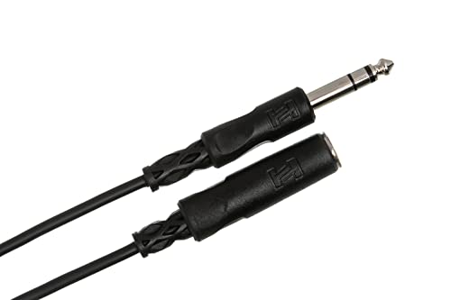 Hosa HPE-325C 1/4" TRS to 1/4" TRS Coiled Headphone Extension Cable, 25 feet