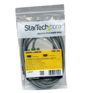 StarTech.com 10' RS232 Serial Null Modem Cable - Null modem cable - DB-9 (F) to DB-9 (F) - 10 ft (SCNM9FF)