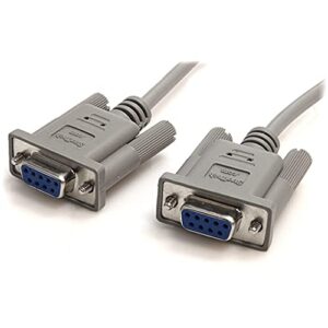 startech.com 10' rs232 serial null modem cable - null modem cable - db-9 (f) to db-9 (f) - 10 ft (scnm9ff)