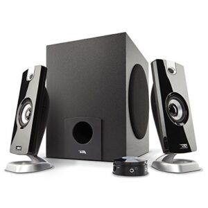 cyber acoustics 2.1 subwoofer speaker system with 18w of power – great for music, movies, gaming, and multimedia computer laptops (ca-3090)