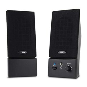 cyber acoustics usb powered 2.0 desktop speaker system with 3.5mm audio for laptops and desktop computers (ca-2016), black