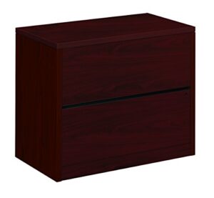 hon 10500 series two-drawer lateral file 36w x 20d x 29-1/2h mahogany