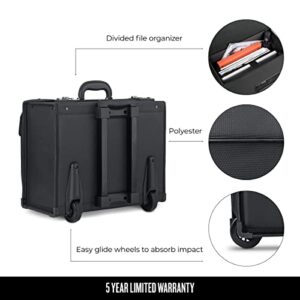 Solo Classic Collection 16 Inch Laptop Rolling Catalog Case, Black (PV78-4)