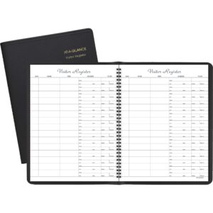 at-a-glance 8058005 recycled visitor register book, black, 8 1/2 x 11