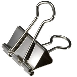 Officemate Silver Binder Clips, Assorted Sizes, 30/Tub (31021)