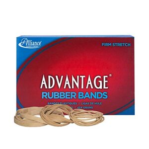 alliance rubber 26545 advantage rubber bands size #54, 1 lb box, assorted sizes (natural crepe) beige