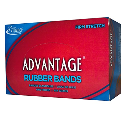 Alliance Rubber 27405 Advantage Rubber Bands Size #117B, 1 lb Box Contains Approx. 200 Bands (7" x 1/8", Natural Crepe) , Beige