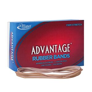 Alliance Rubber 27405 Advantage Rubber Bands Size #117B, 1 lb Box Contains Approx. 200 Bands (7" x 1/8", Natural Crepe) , Beige