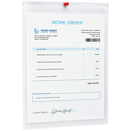 Avery Job Ticket Holders, Heavy Gauge Vinyl, 9 x 12 Inches, 10 per Pack (75009),Clear