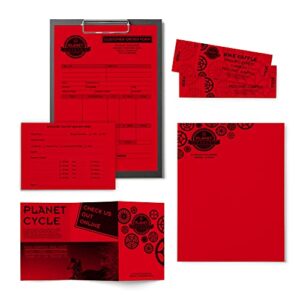 Astrobrights Color Paper, 8.5” x 11”, 24 lb/89 gsm, Re-Entry Red, 500 Sheets (21558)