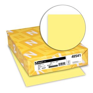 Neenah Paper Exact Index Card Stock, 110 lb Index Weight, 8.5 x 11, Canary, 250/Pack