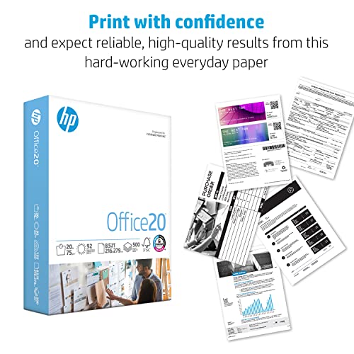 HP Printer Paper | 8.5 x 14 Paper | Office 20 lb | 10 Ream Case - 5000 Sheets | 92 Bright | Made in USA - FSC Certified | 001422C