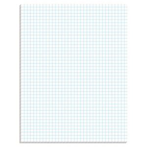 tops 33041 quadrille pads, 4 squares/inch, 8 1/2 x 11, white, 50 sheets