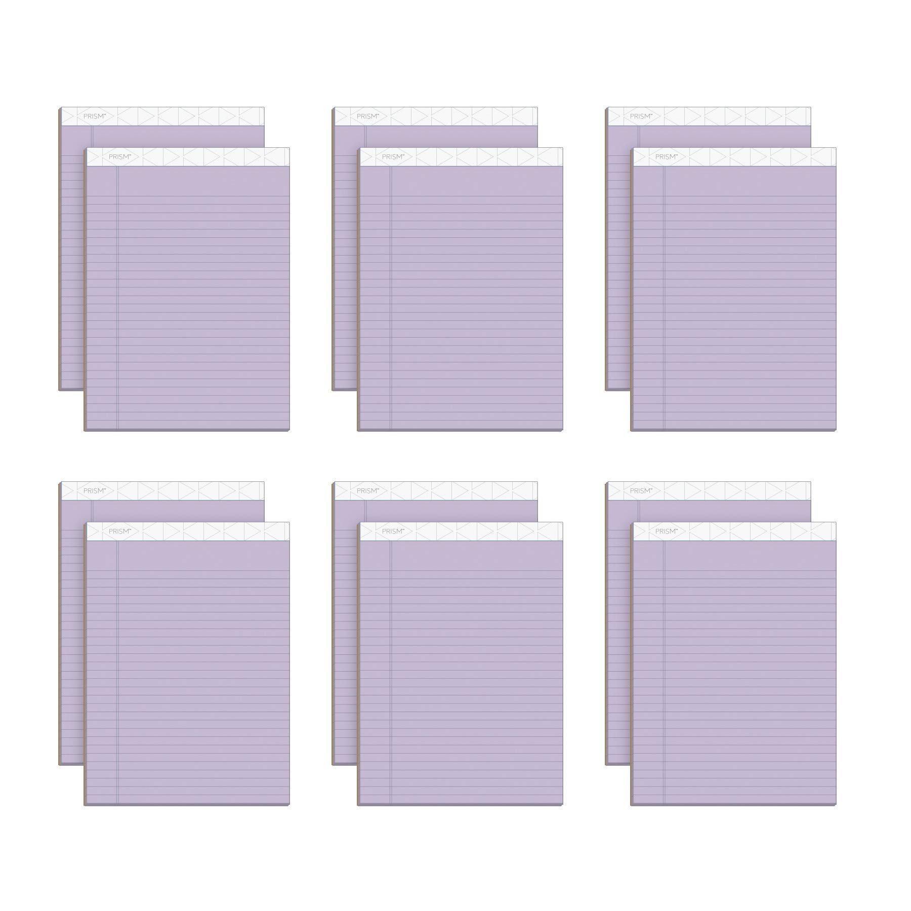 TOPS Prism Writing Pads, 8-1/2" x 11-3/4", Legal Rule, Orchid, Perforated, 50 Sheets, 12 Pack (63140)