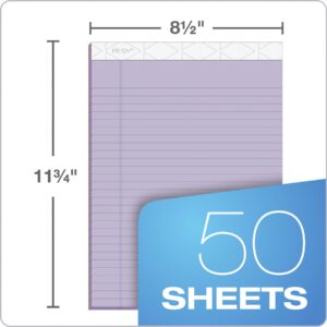 TOPS Prism Writing Pads, 8-1/2" x 11-3/4", Legal Rule, Orchid, Perforated, 50 Sheets, 12 Pack (63140)