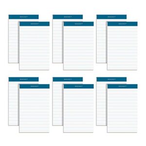 tops 64680 docket ruled perforated pads, legal/wide, 3 x 5, white, 50 sheets (pack of 12)
