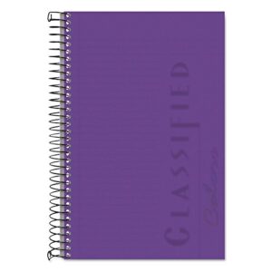 tops classified business notebook, wirebound, 5.5 x 8.5-inch, college rule, orchid paper, 100 sheets per book, orchid plastic cover (99712)