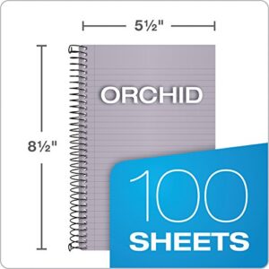 TOPS Classified Business Notebook, Wirebound, 5.5 x 8.5-Inch, College Rule, Orchid Paper, 100 Sheets per Book, Orchid Plastic Cover (99712)