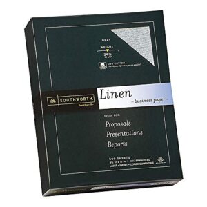 southworth linen business paper, 24 lb., letter size, gray, 500 sheets (574c)