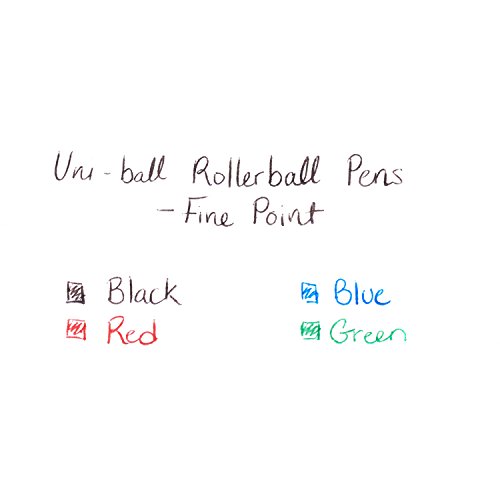 uni-ball Roller Grip Rollerball Pens Fine Point, 0.7mm, Black, 12 Pack