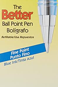 PILOT The Better Ball Point Pen Refillable Ballpoint Stick Pens, Fine Point, Blue Ink, 12-Pack (36011), Dozen Box (0.7mm - Fine)