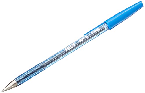 PILOT The Better Ball Point Pen Refillable Ballpoint Stick Pens, Fine Point, Blue Ink, 12-Pack (36011), Dozen Box (0.7mm - Fine)