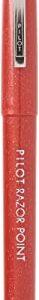 PILOT Razor Point Fine Line Marker Stick Pens, Ultra-Fine Point (0.3mm) Red Ink, 12 Units (11007)