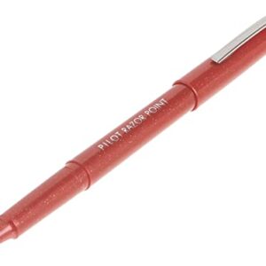 PILOT Razor Point Fine Line Marker Stick Pens, Ultra-Fine Point (0.3mm) Red Ink, 12 Units (11007)