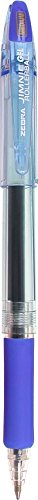 Zebra Pen Jimnie Roller Ball Stick Gel Pen, Blue Ink, Medium Point, 0.7mm, 12-Count (44120)