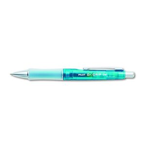 pilot dr. grip refillable & retractable gel ink rolling ball pen, fine point, blue barrel, black ink, single pen (36260)