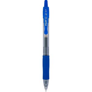 PILOT G2 Premium Refillable & Retractable Rolling Ball Gel Pens, Fine Point, Blue Ink, 12 Count (31021)