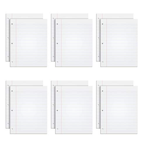 TOPS The Legal Pad Legal Pad, 8-1/2 x 11 Inches, Gum-Top, 3-Hole Punched, White, College Rule, 50 Sheets per Pad, 12 Pads per Pack (75270)