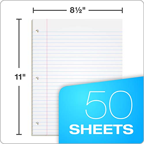 TOPS The Legal Pad Legal Pad, 8-1/2 x 11 Inches, Gum-Top, 3-Hole Punched, White, College Rule, 50 Sheets per Pad, 12 Pads per Pack (75270)