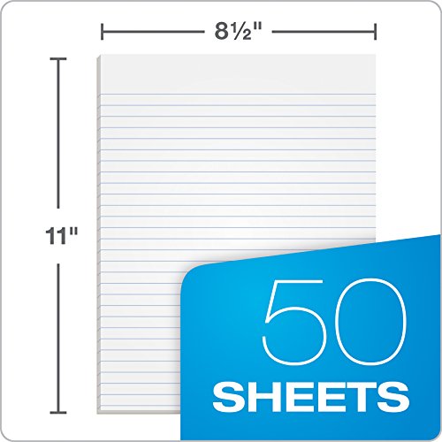 TOPS The Legal Pad Writing Pads, Glue Top, 8-1/2" x 11", Narrow Rule, 50 Sheets, 12 Pack (7529)