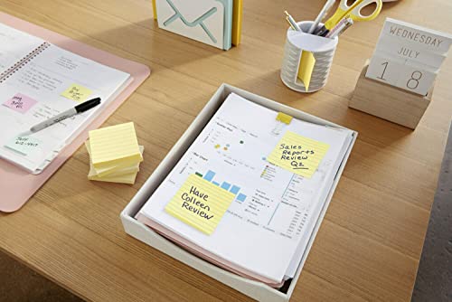 Post-it Pop-up Notes 3x3 in, 6 Pads, America's’s #1 Favorite Sticky Notes, Canary Yellow, Clean Removal, Recyclable (R335)