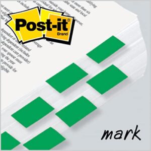 Post-it Flags, 50/Dispenser, 2 Dispensers/Pack, 1 in Wide, Green (680-GN2)