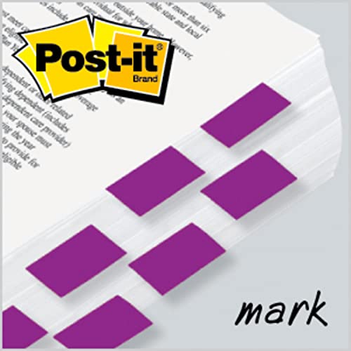 Post-it Flags, 50/Dispenser, 2 Dispensers/Pack, 1 in Wide, Purple (680-PU2)