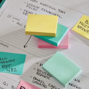 Post-it Greener Pop-up Notes, 1.5x2 in, 12 Pads, America's #1 Favorite Sticky Notes, Sweet Sprinkles, Pastel Colors (Pink, Blue, Mint, Yellow), Clean Removal, 100% Recycled Material (R330RP-12AP)