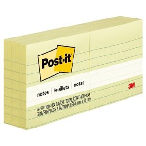 post-it nexcare ultra stretch adhesive pads, 3 x 4 in, canary yellow lined, pack of 6