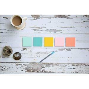 Post-it Notes, 3 in x 3 in, 4 Pads, America's #1 Favorite Sticky Notes, Marseille Collection, Pastel Colors (Pink, Mint, Yellow), Recyclable (5401)