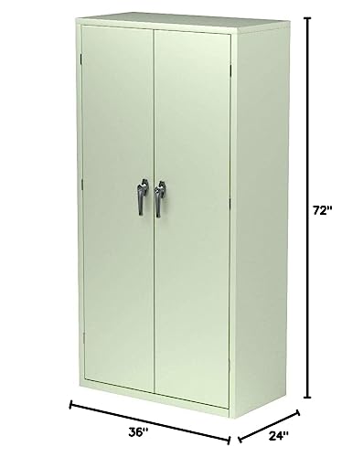 HON Assembled Storage Cabinet, 36w x 24.25d x 71.75h, Light Gray