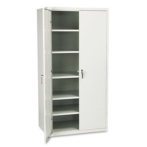 HON Assembled Storage Cabinet, 36w x 24.25d x 71.75h, Light Gray