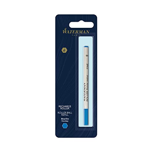 Waterman Rollerball Refill for Rollerball Pens, Fine point, Blue ink (540961)