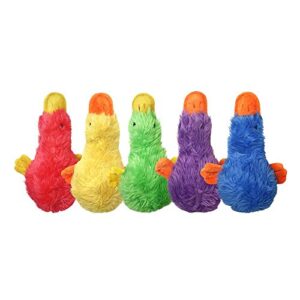 multipet duckworth plush filled dog toy, assorted colors, (pack of 1)