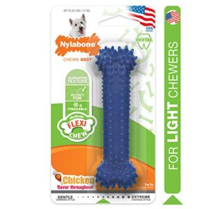 Nylabone Moderate Chew FlexiChew Dental Chew Toy Chicken Small/Regular (1 Count)