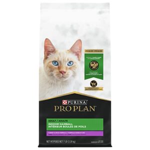 purina pro plan hairball management, indoor cat food, turkey and rice formula - 7 lb. bag
