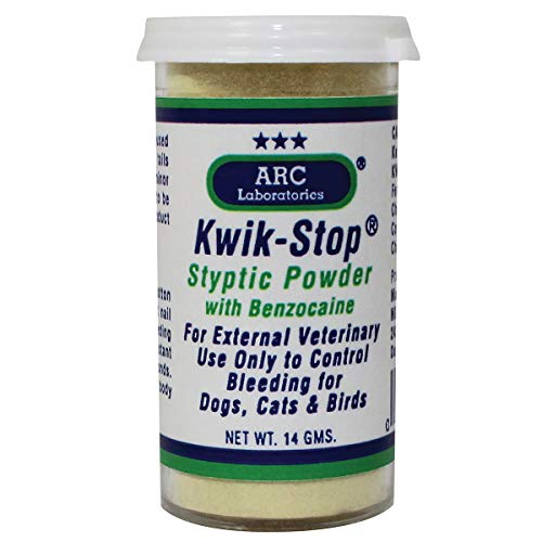 ARC Laboratories Kwik-Stop Styptic Powder for Dogs, Cats, and Birds, 14 g