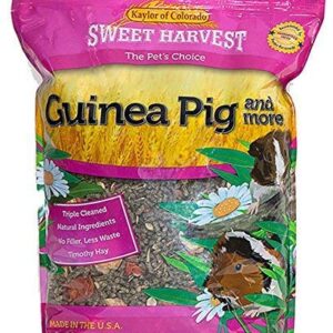 Sweet Harvest Guinea Pig Food, Premium Timothy Hay Pellets with Added Specialty Ingredients, 4 lbs Bag